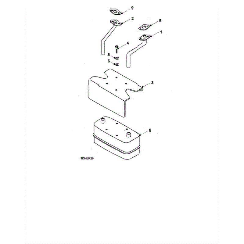 Hayter 18/42 (ST42) (HY1842) Parts Diagram, Kohler Exhaust Assy