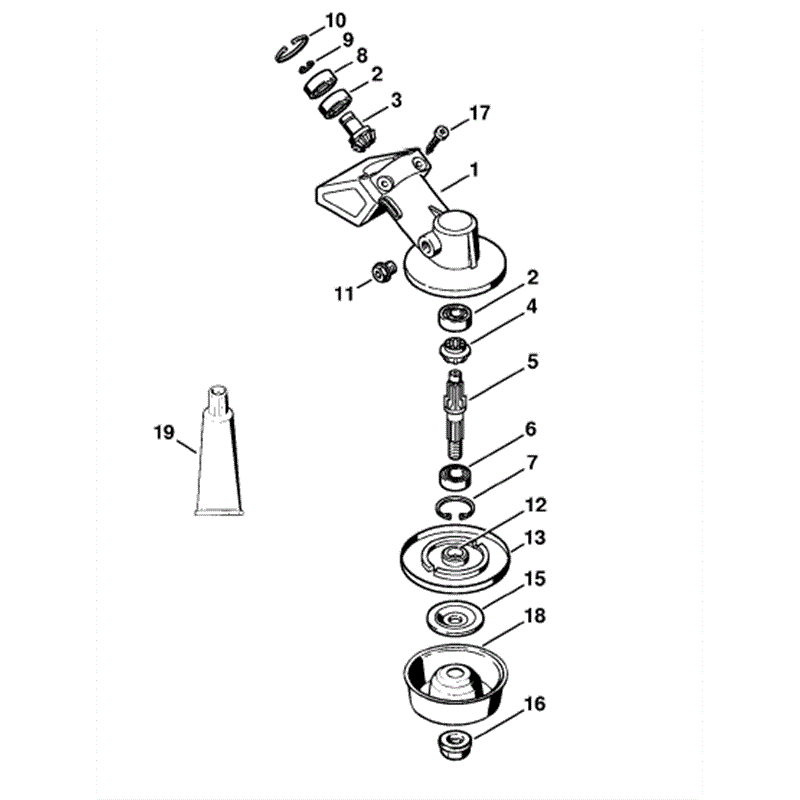 Stihl FS 85 Brushcutter (FS85RX) Parts Diagram, Gear head