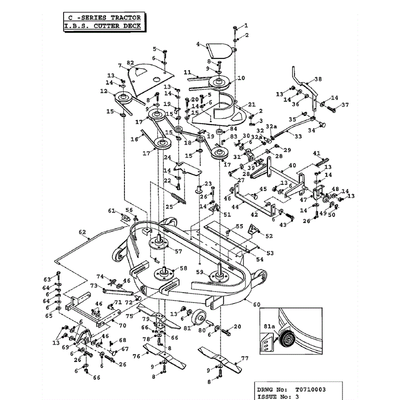Countax C Series MK 1-2 Before 2000 Lawn Tractor  (Before 2000) Parts Diagram, IBS Cutter Deck