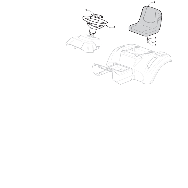 Mountfield 1430H Lawn Tractor (2T2110483-M11 [2012]) Parts Diagram, Seat & Steering Wheel