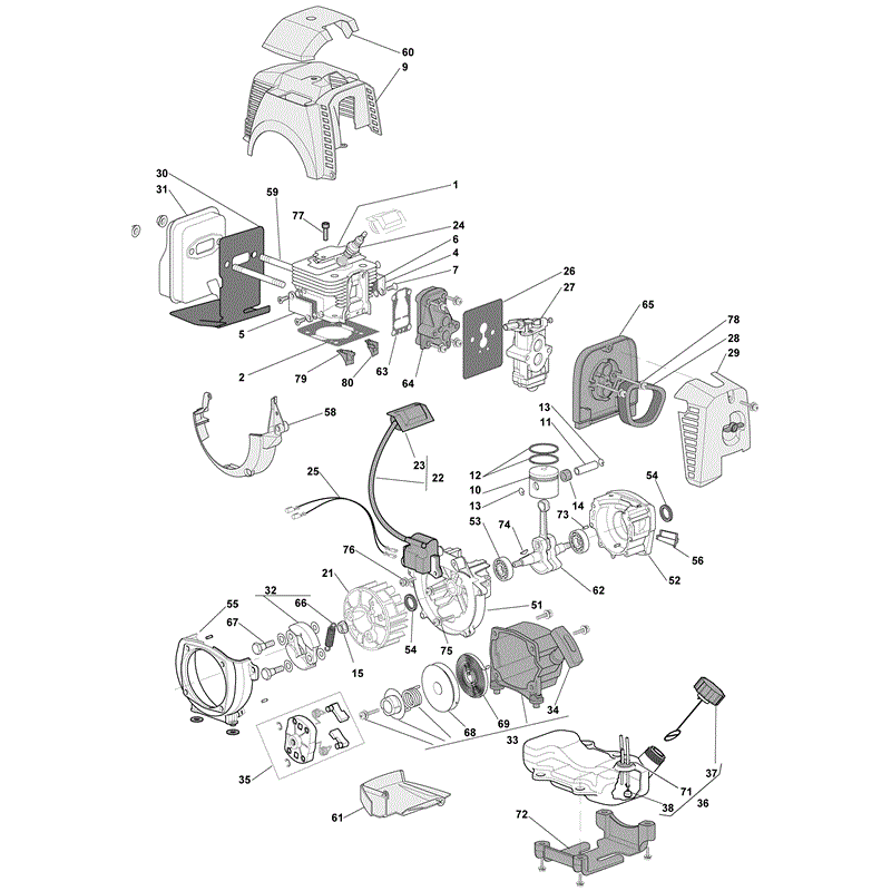 Mountfield MB 3202 Petrol Brushcutter [281521003/MO9] (2011) Parts Diagram, Page 1