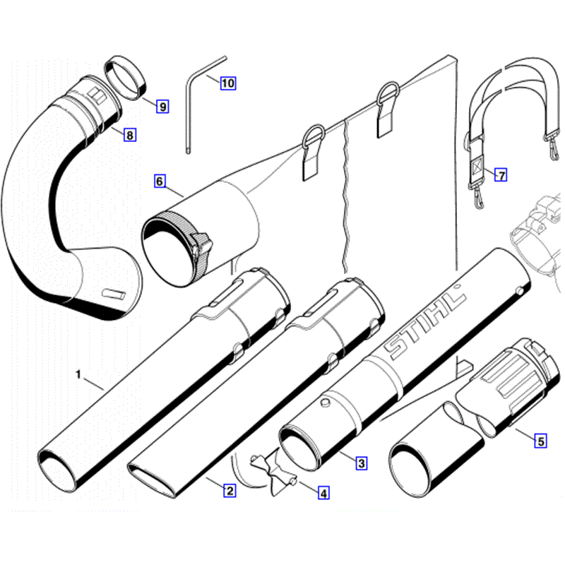 Stihl SH 85 Blow-Vac (SH85) Parts Diagram, Nozzle-Vacuum Attachment