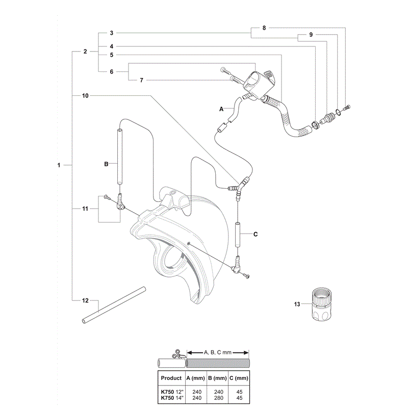 Husqvarna  K750 (2007) Parts Diagram, Page 14