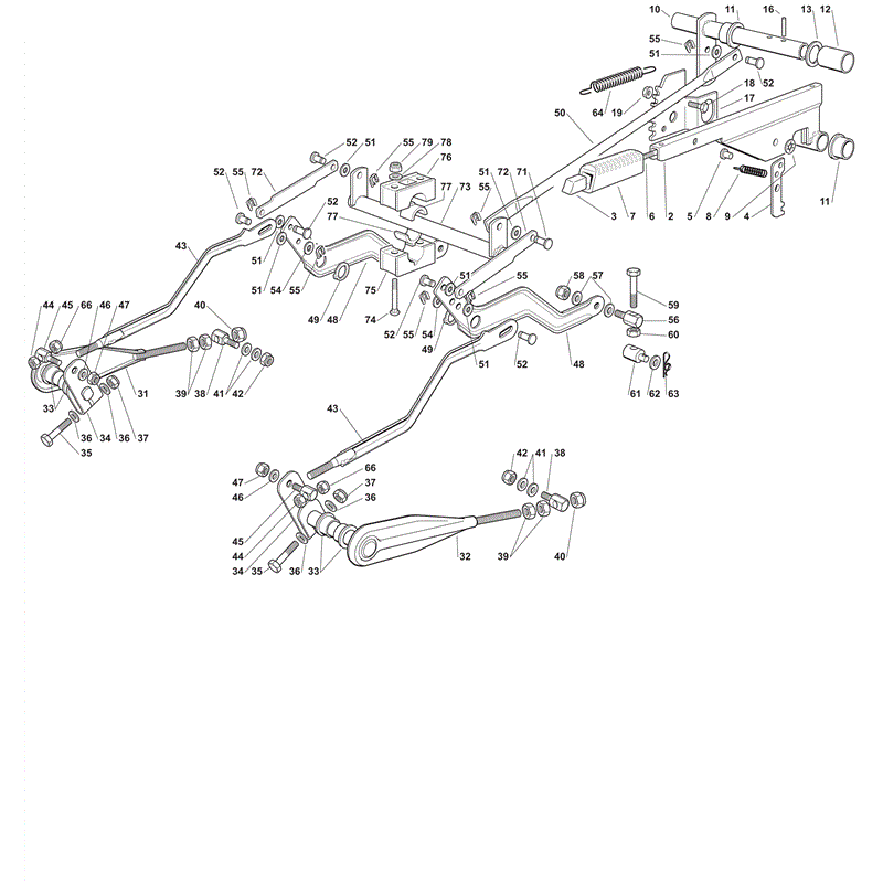 Castel / Twincut / Lawnking XT220HD (2012) Parts Diagram, Cutting Plate Lifting 