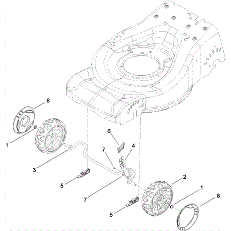 Hayter R48 Recycling (446) (446E290000001 - 446E290999999) Parts Diagram, Height-of-Cut and Front Wheel Assembly