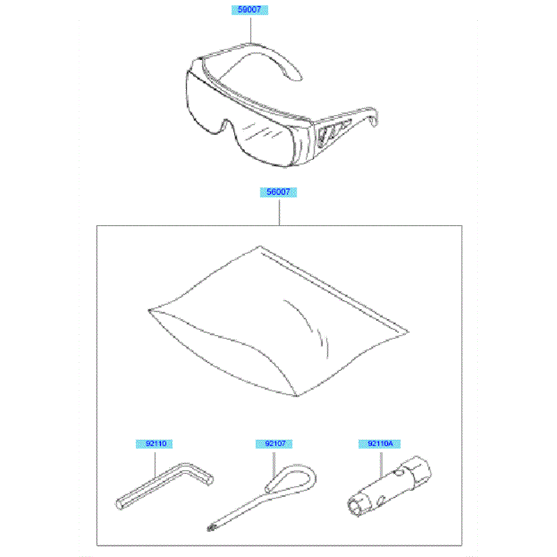 Kawasaki KBH27A  (HA027G-AS50) Parts Diagram, Tool