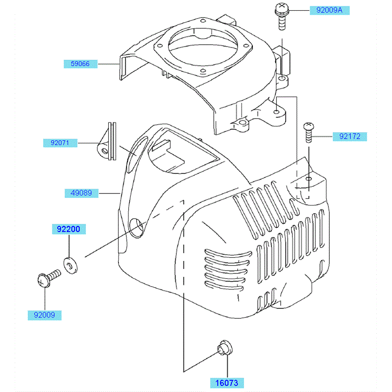 Kawasaki KHS750B (HB750B-AS51) Parts Diagram, Cooling Equipment