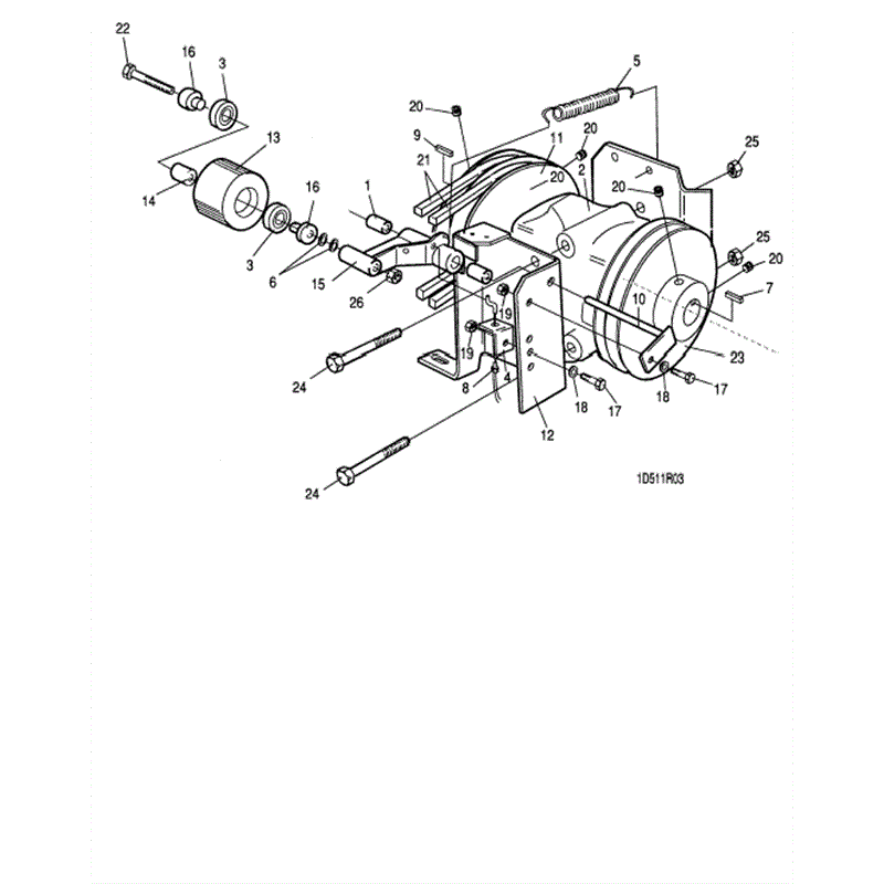 Hayter Condor (511R) Parts Diagram, Slipping Belt Clutch