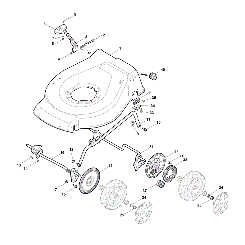 Mountfield SP465 Petrol Rotary Mower (2011) Parts Diagram, Page 1