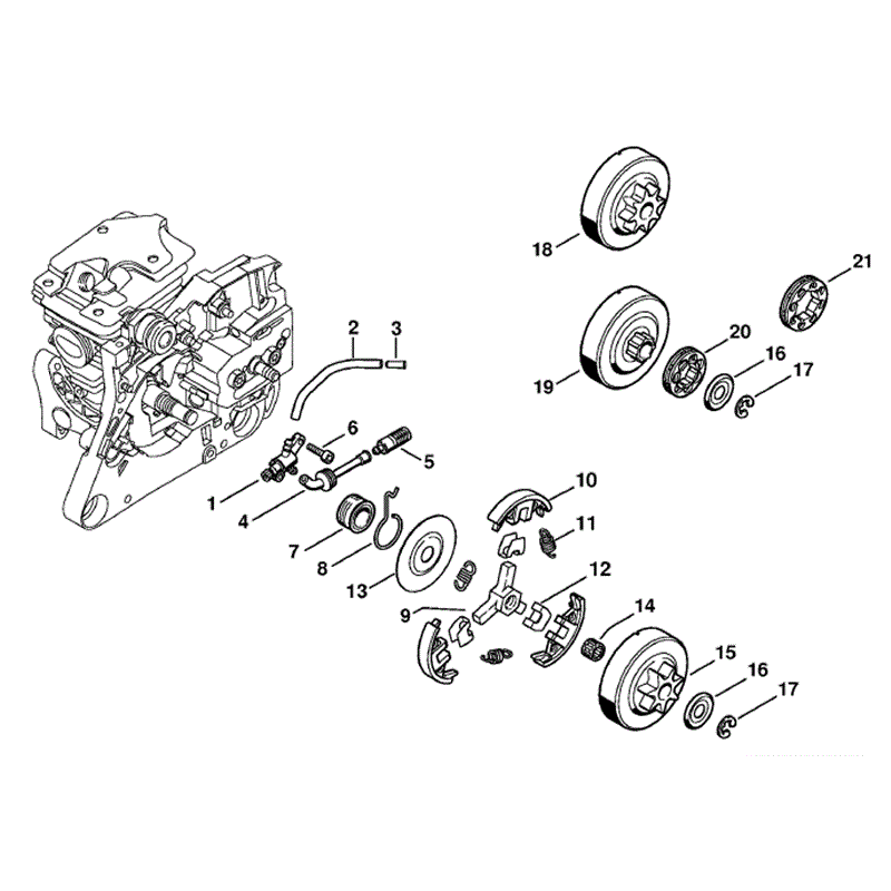 Stihl MS 270 Chainsaw (MS270 C-B) Parts Diagram, Oil pump