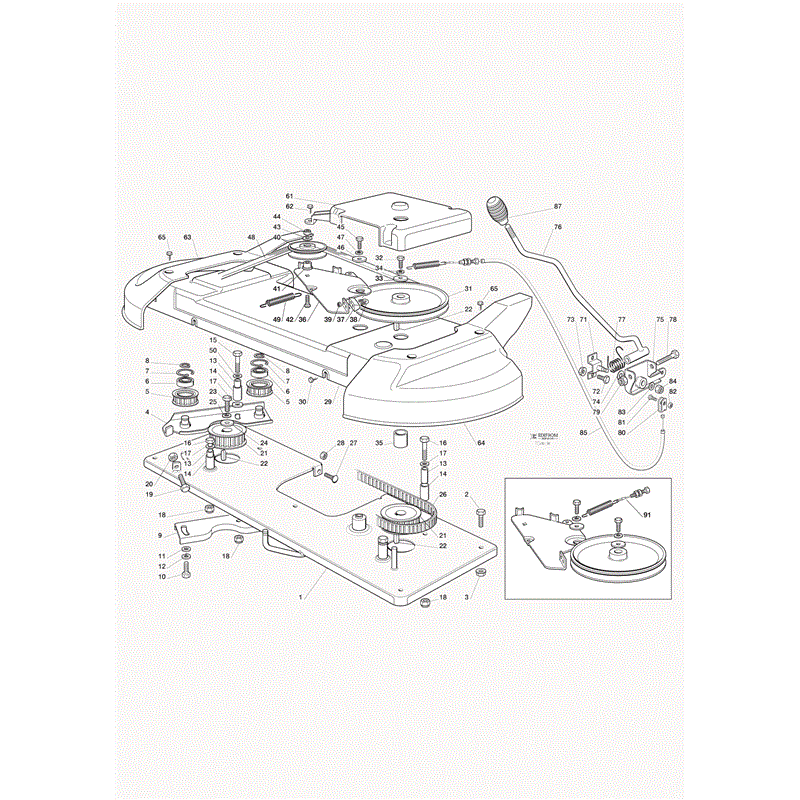 Castel / Twincut / Lawnking TCS15.5-102H (2010) Parts Diagram, Cutting Plate 1