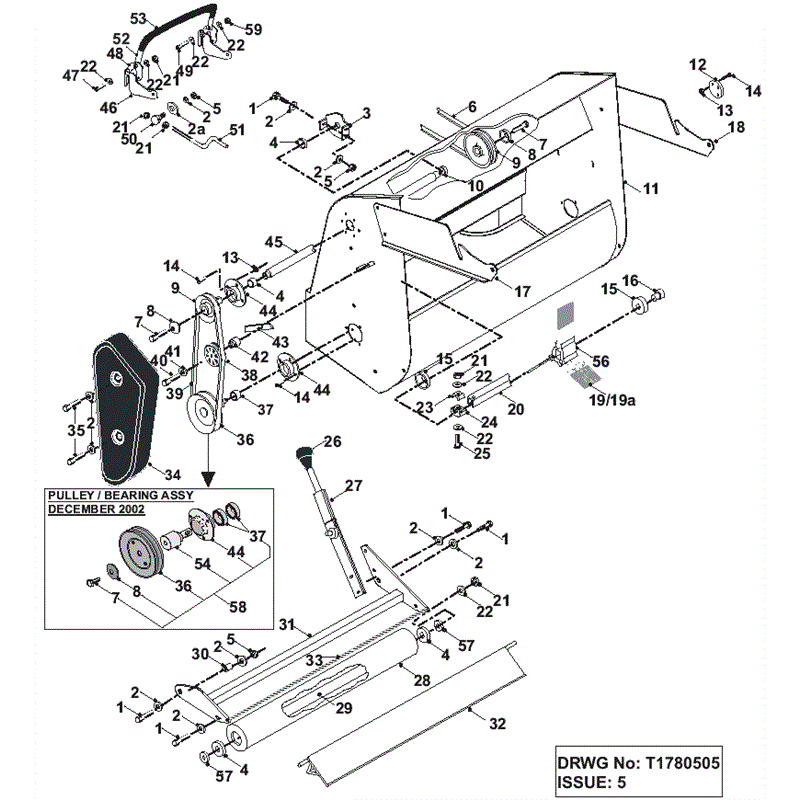 Westwood 2004 - 2005 S&T Series Lawn Tractors (2004-2005) Parts Diagram, Powered Grass Collector