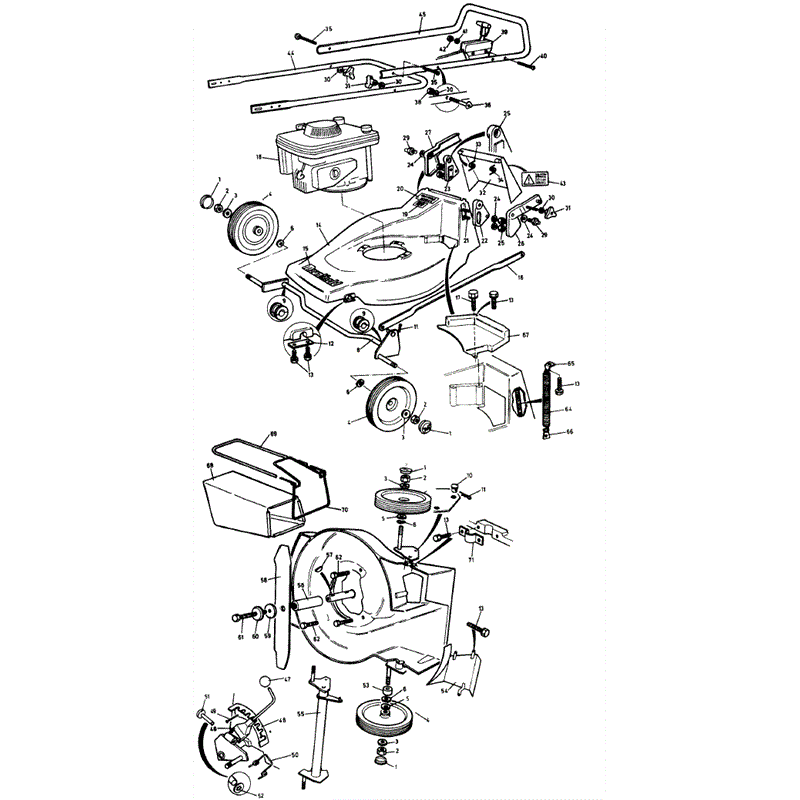 Mountfield Mirage (MP84001-2-3-4) Parts Diagram, Page 1