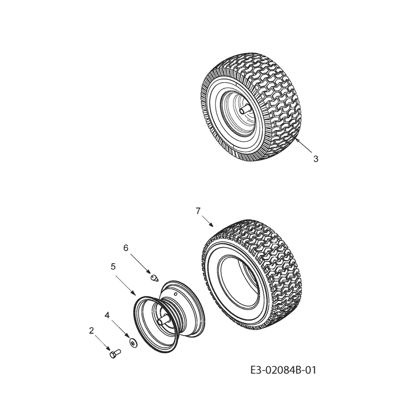 Oleo-Mac KROSSER 92-15 H (KROSSER 92-15 H) Parts Diagram, Rear wheels
