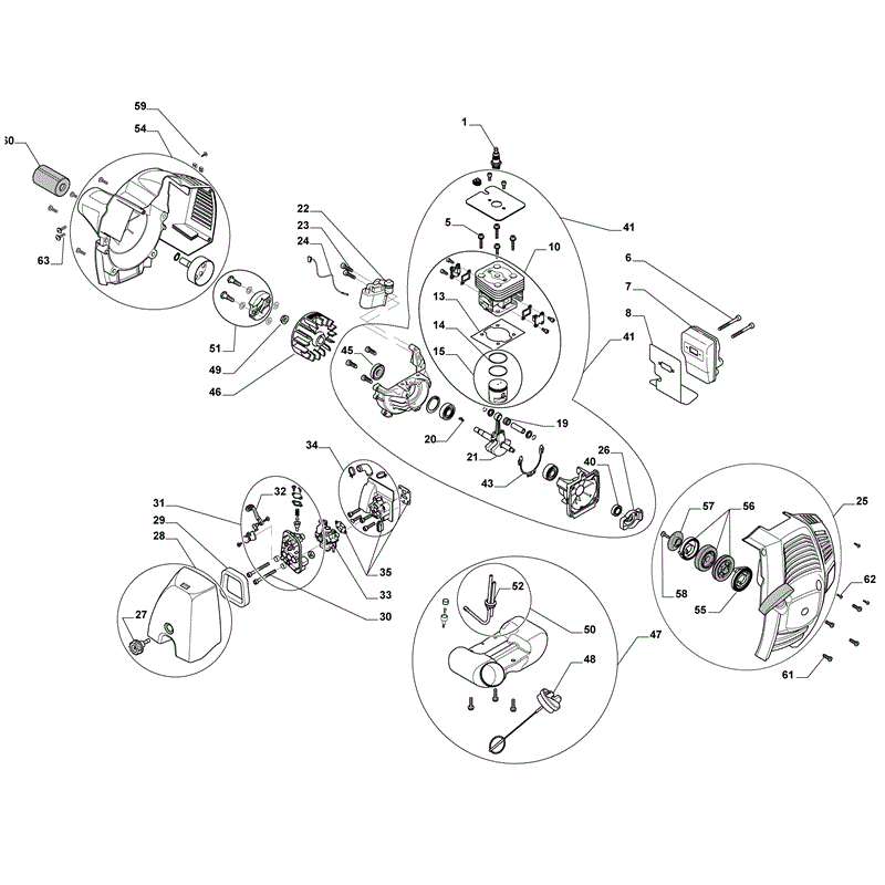 Mountfield MB 3001 Petrol Brushcutter [281120003/MO8] (2008) Parts Diagram, Page 1