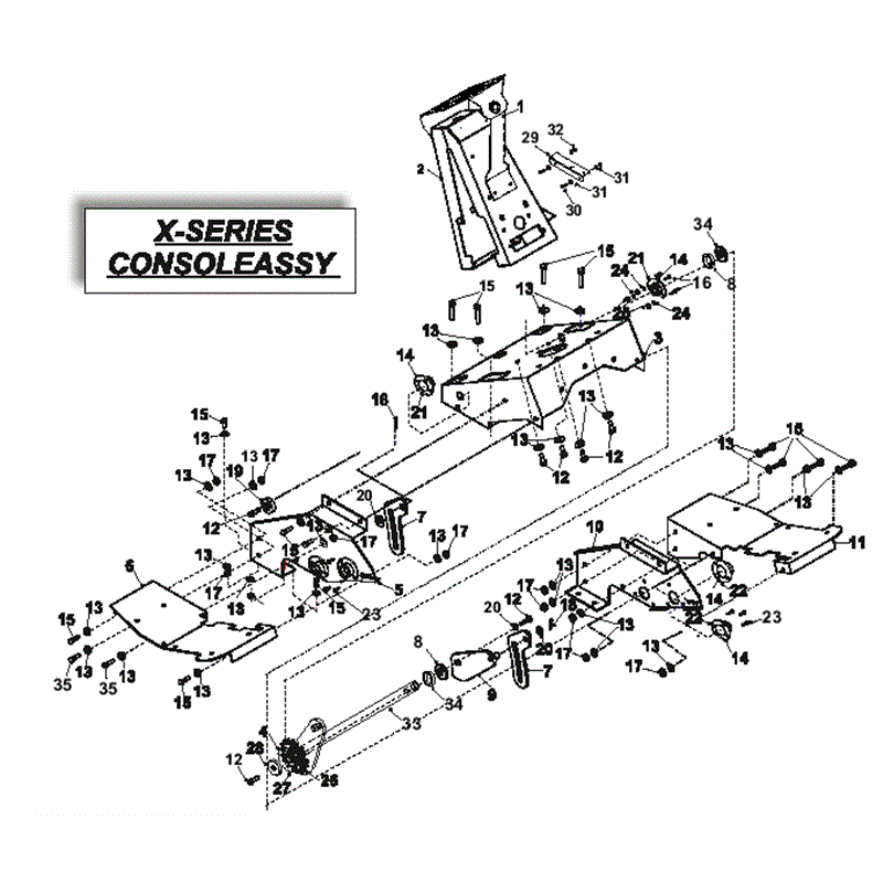 Countax X Series Rider 2011 (2011) Parts Diagram, Consol Assembly