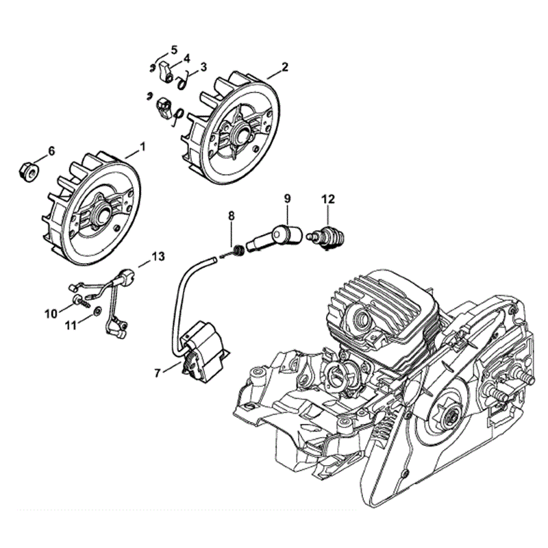Stihl MS 271 Chainsaw (MS271 CBE) Parts Diagram, Ignition system