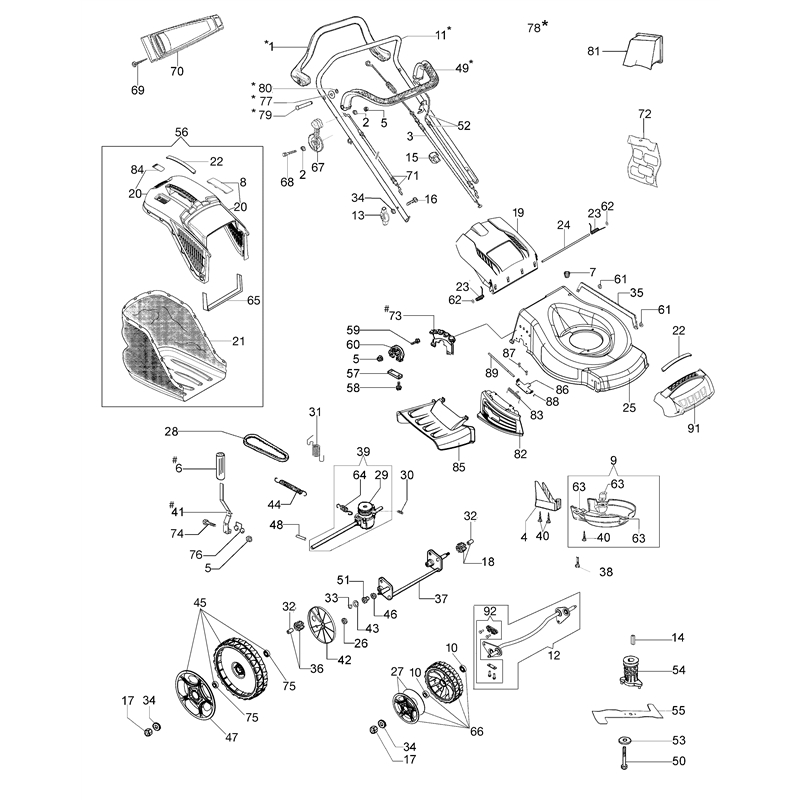 Oleo-Mac G 48 TBR ALLROAD PLUS 4 (G 48 TBR ALLROAD PLUS 4) Parts Diagram, Illustrated parts list