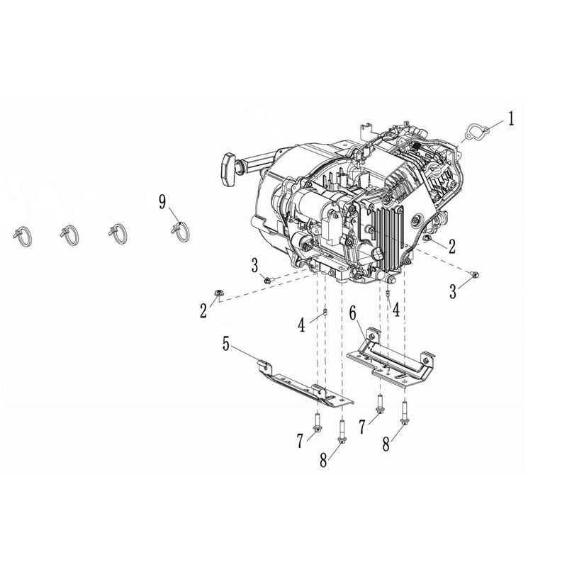 Oleo-Mac PGE 48i S (PGE 48i S) Parts Diagram, Motor assy