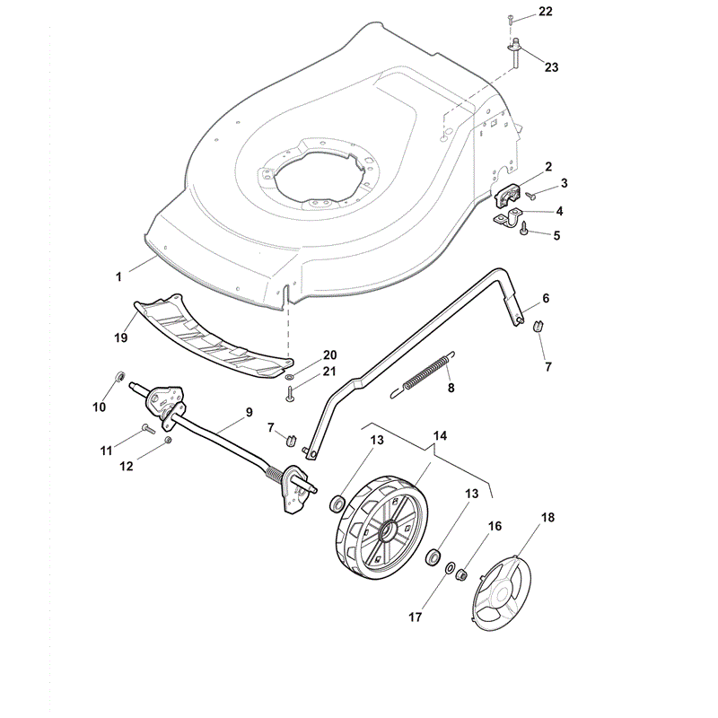 Mountfield HP46R (RSC100 OHV) (2012) Parts Diagram, Page 1