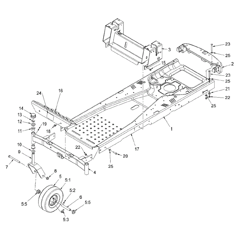 Hayter RZT420H (136E ) Parts Diagram, Frame Assembly