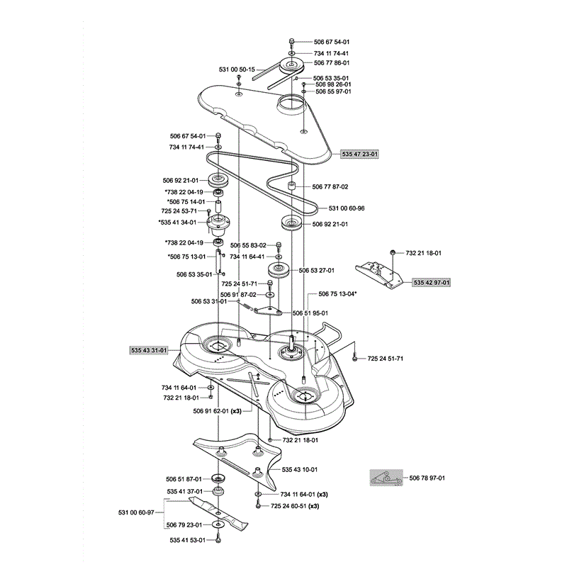 Husqvarna  Rider Pro Flex 21 (2004) Parts Diagram, Page 19