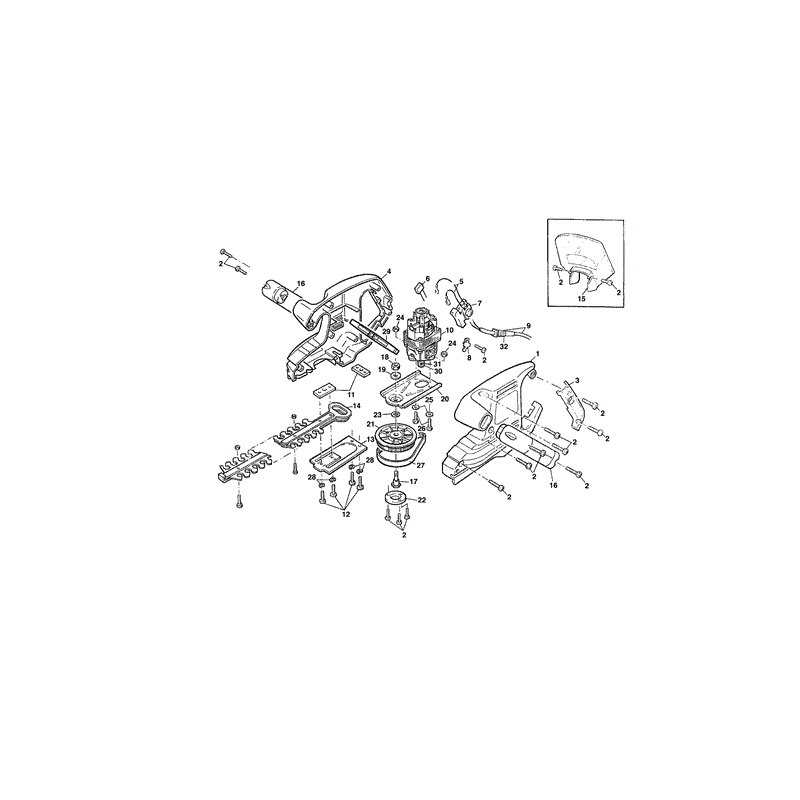 Qualcast Hedgemaster 420 (F016L80772) Parts Diagram, Page 1