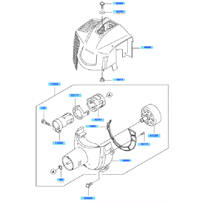 Kawasaki KBL27A (HA027G-AS51) Parts Diagram, Cooling Equipment