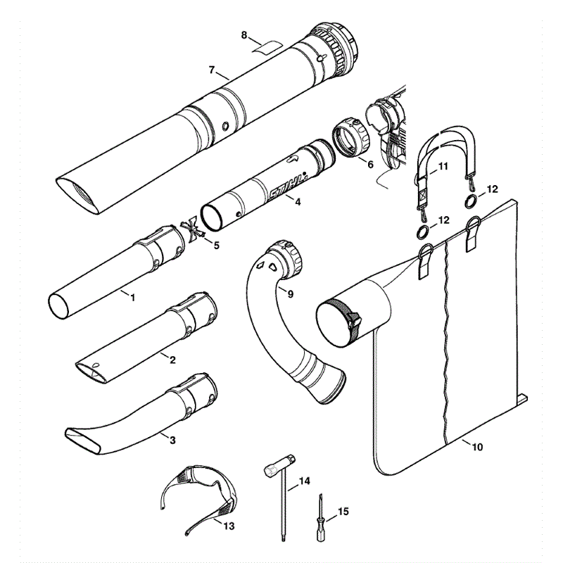 Stihl BG 56 Blower (BG56C-EZ) Parts Diagram, Nozzle