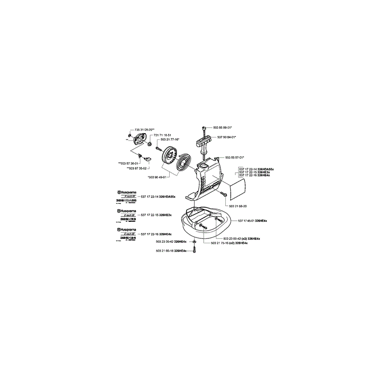 Husqvarna 326HE3 Hedgetrimmer (2004) Parts Diagram, Page 7
