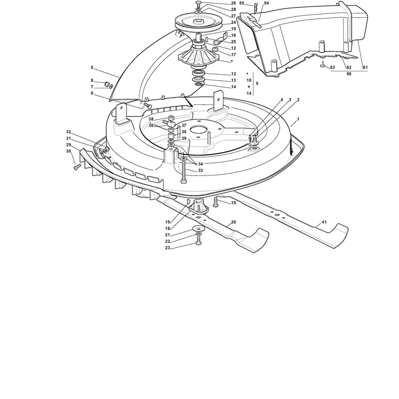 Mountfield MR 13 29 Ride-on (2T1132443-IM9 [2009]) Parts Diagram, Cutting Plate