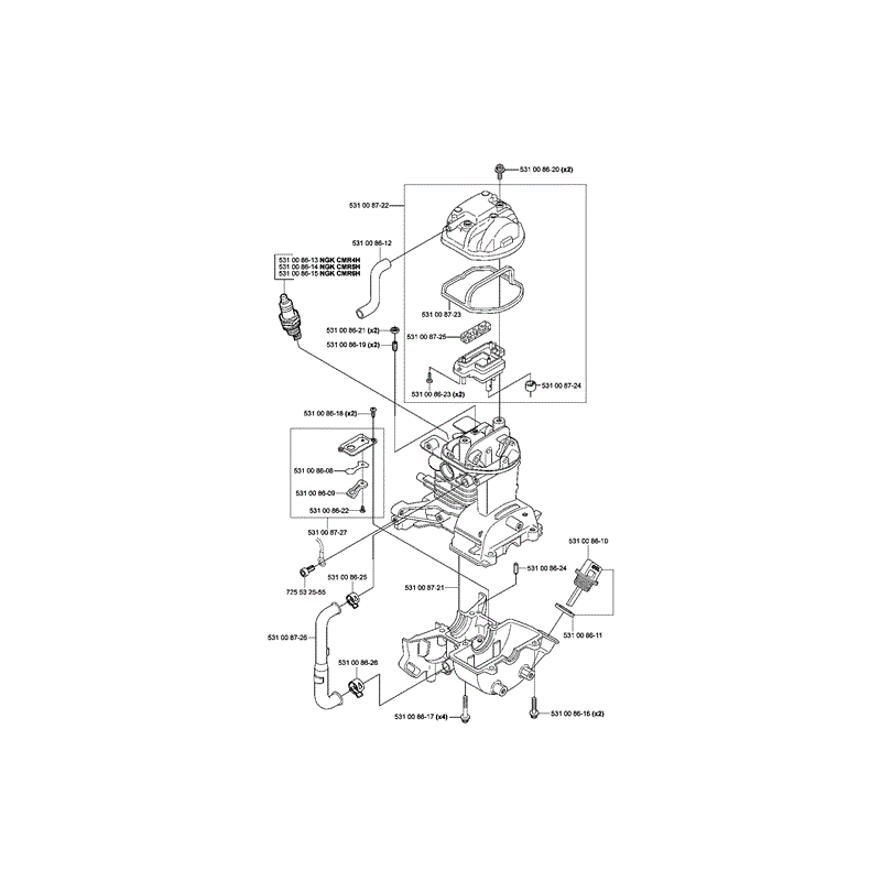 Husqvarna 324HDA55 Hedgetrimmer (2004) Parts Diagram, Page 12