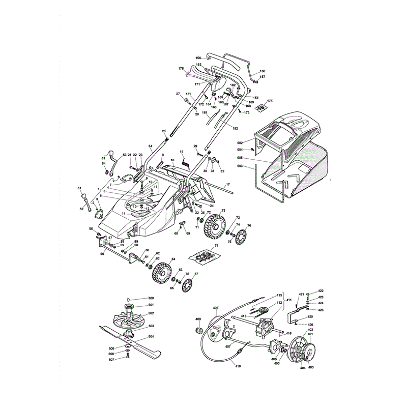 Castel / Twincut / Lawnking XP50BS (2008) Parts Diagram, Complete Product