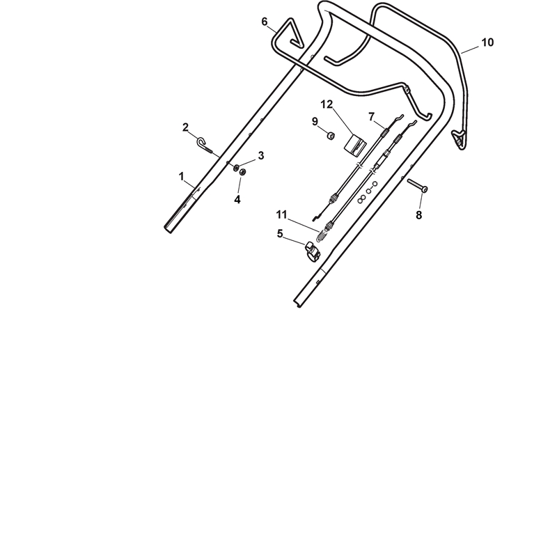 Mountfield 464 TR-B Petrol Rotary Mower (299274628-AMZ [2017-2019]) Parts Diagram, Handle, Upper Part