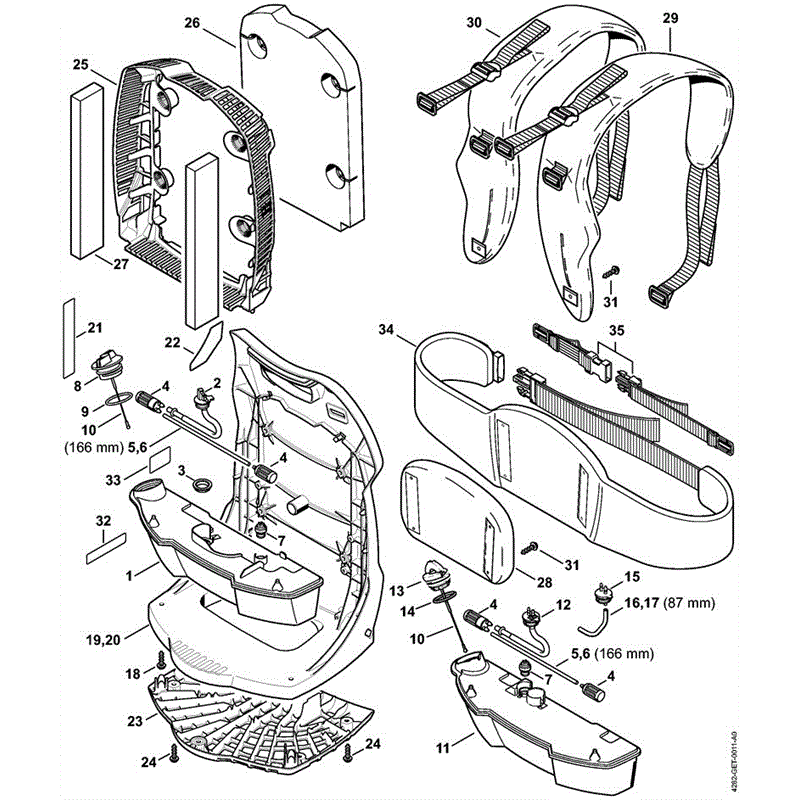 Stihl BR 700 Backpack Blower (BR 700) Parts Diagram, L FUEL TANK
