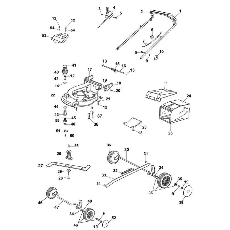 Efco AR 48 PBQ [Briggs & Stratton Engine] (AR 48 PBQ [Briggs & Stratton Engine]) Parts Diagram, Complete illustrated parts list