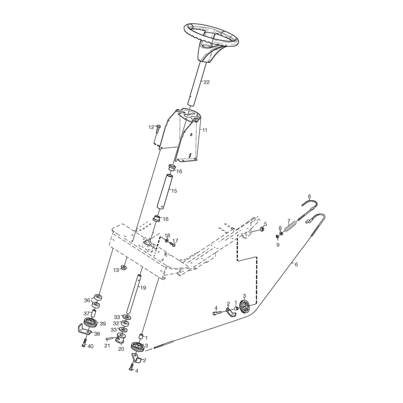 Stiga VILLA 12 (13-2725-15 [2014]) Parts Diagram, Steering_0
