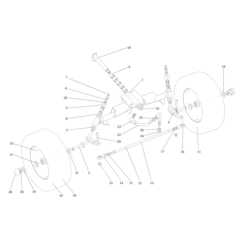 Oleo-Mac APACHE 92 EVO Cat.2015 (APACHE 92 EVO Cat.2015) Parts Diagram, Front axle
