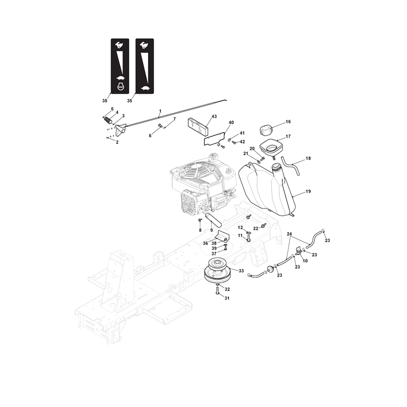 Mountfield R27M Ride-on (2T0050286-CAS [2019]) Parts Diagram,  B&S