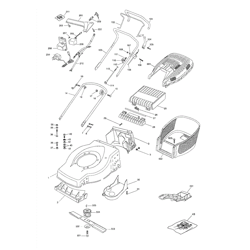 Mountfield SP470ES (2005) Parts Diagram, Page 1