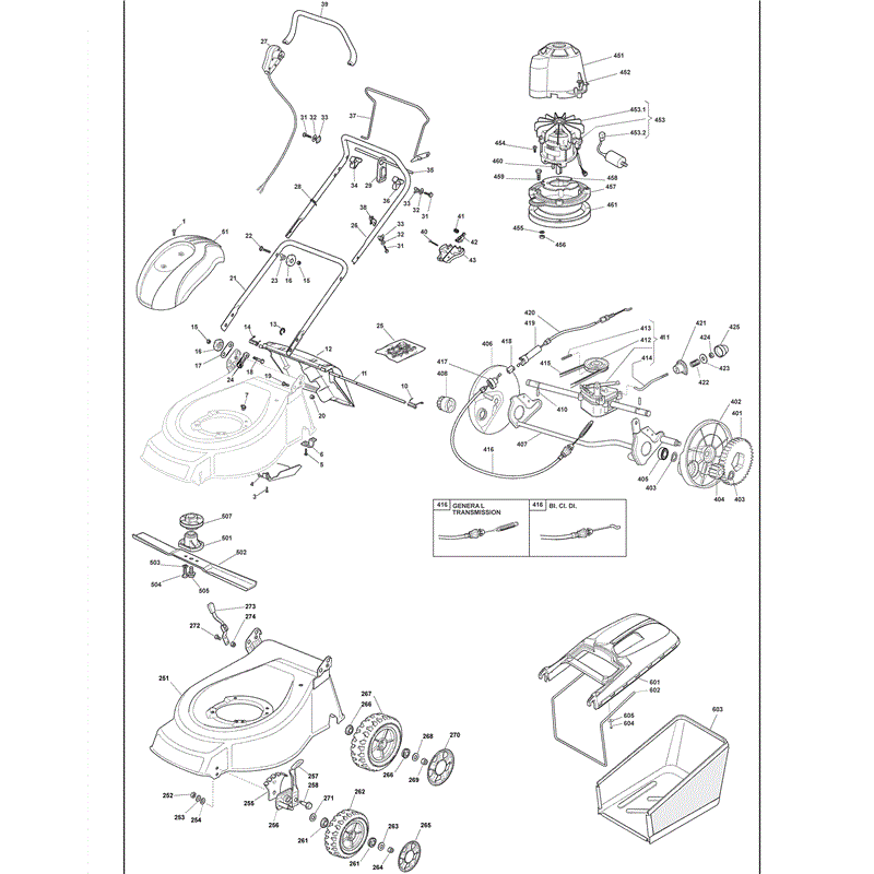Mountfield EL46PD (2009) Parts Diagram, Page 1