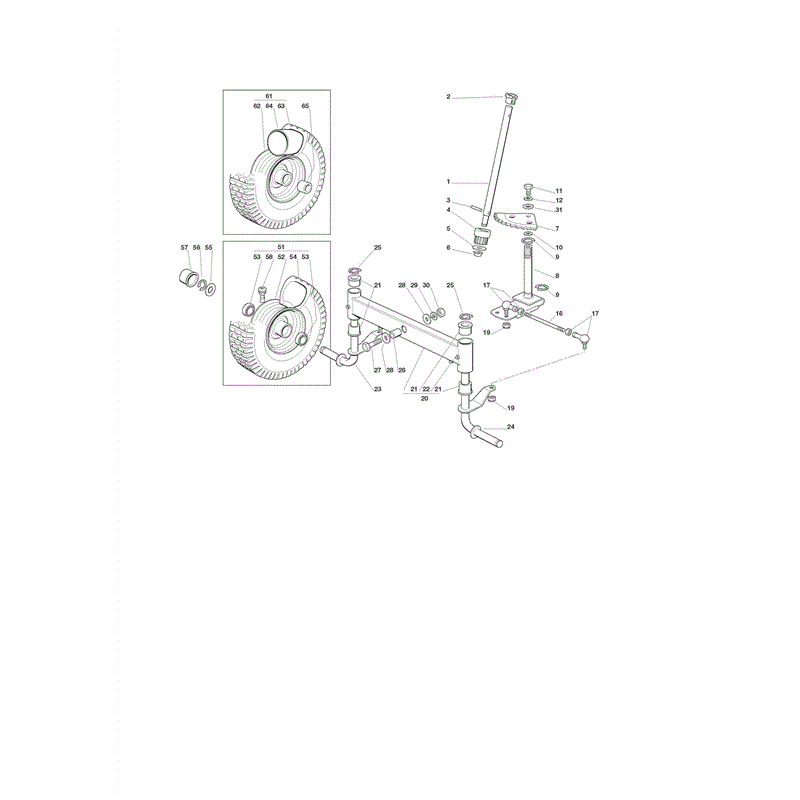 Castel / Twincut / Lawnking 12.5-72 (2009) Parts Diagram, Steering 