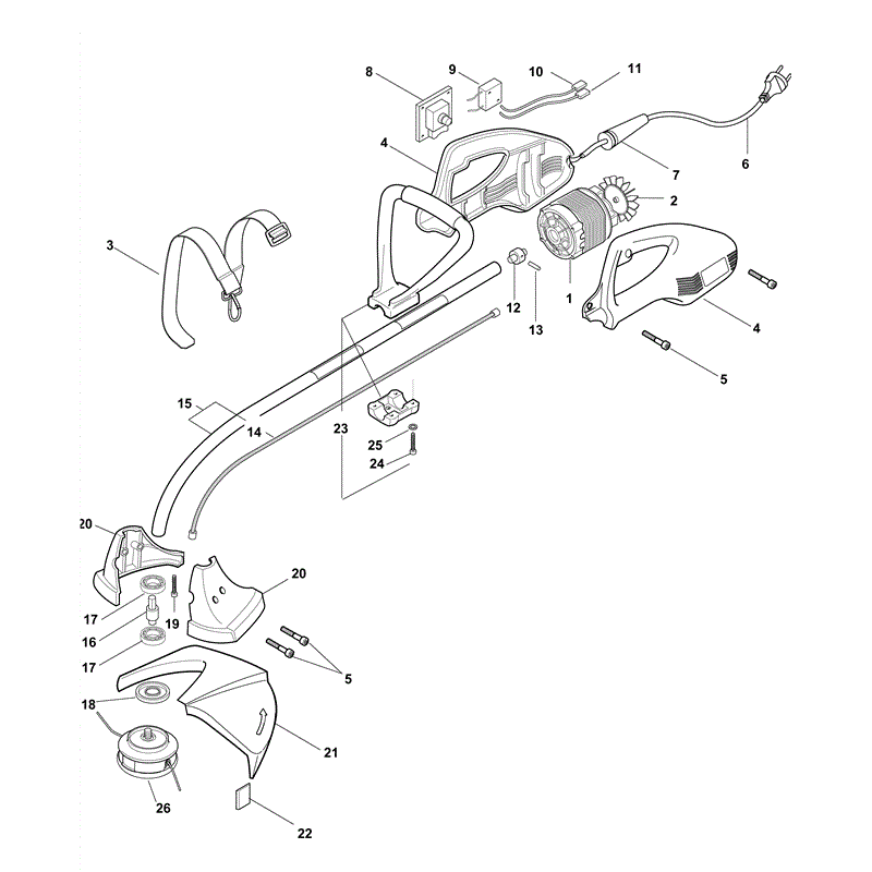 Mountfield MT 1100 Petrol Brushcutter [291800013/MO8] (2010) Parts Diagram, Page 1