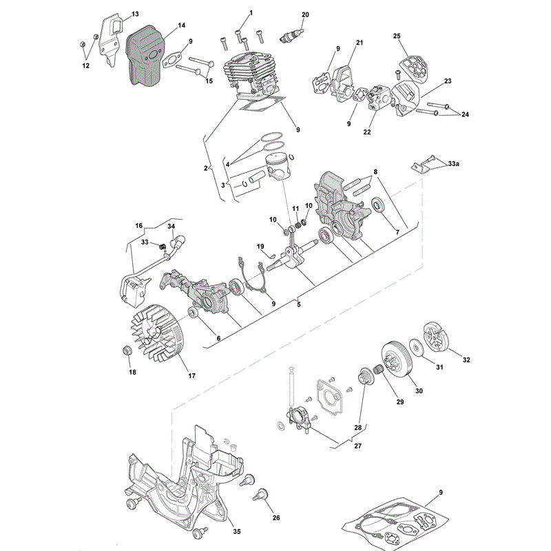 Mountfield MC 3514 Q (2009) Parts Diagram, Page 1