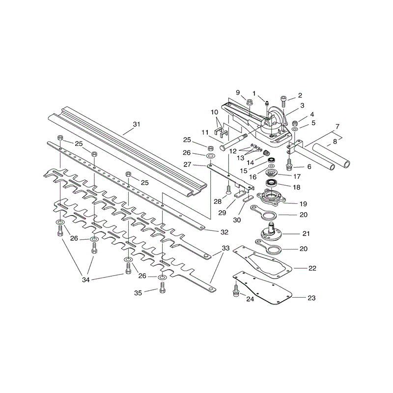 Echo HCA-2500 Telescopic Hedgetrimmer (HCA2500) Parts Diagram, Page 7