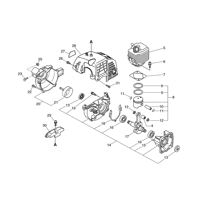 Echo SHC-1700 Hedgetrimmer (SHC1700) Parts Diagram, Page 1