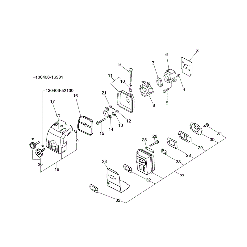 Echo SHC-2400S Hedgetrimmer (SHC2400S) Parts Diagram, Page 3