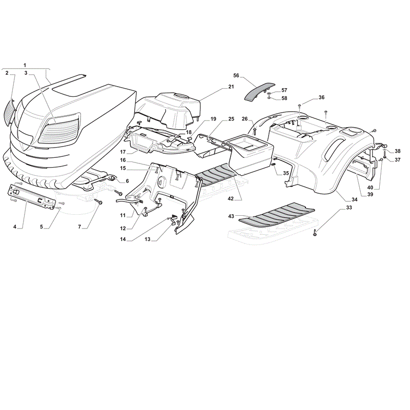 Mountfield T38M-SD Lawn Tractor (2012) Parts Diagram, Page 2