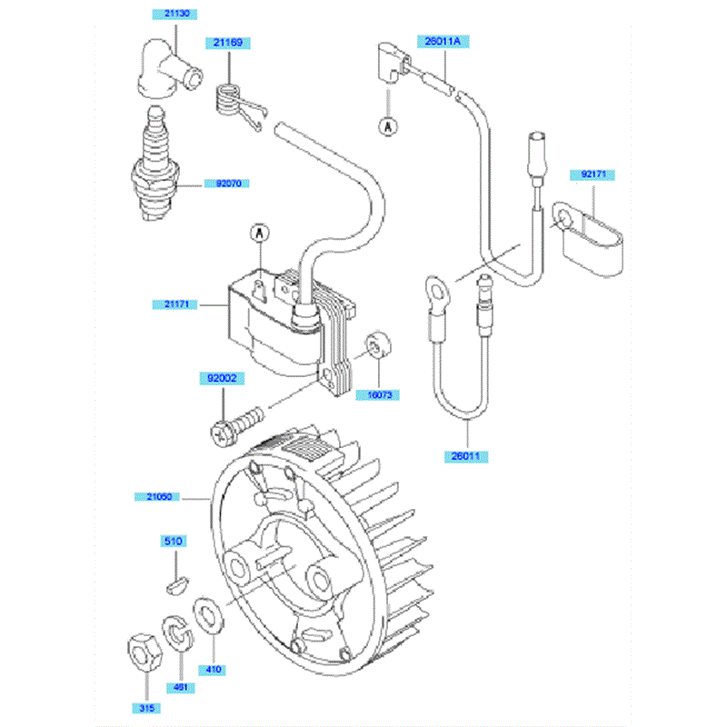 Kawasaki KBH34A (HA034G-AS50) Parts Diagram, Electric Equipment