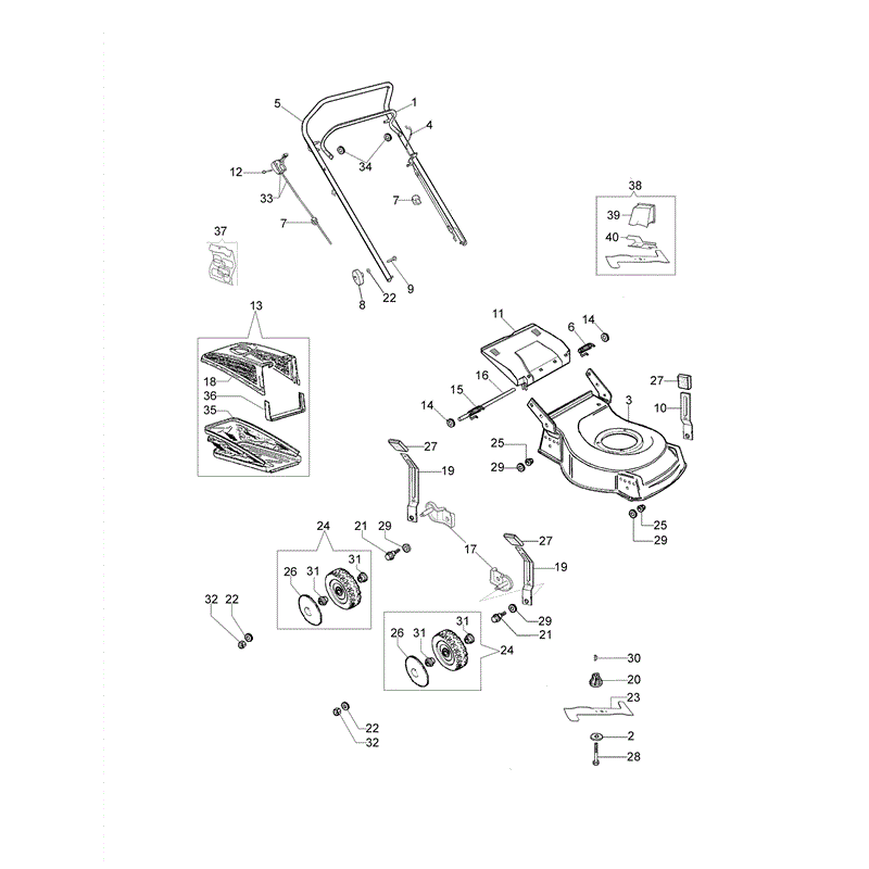 Efco LR 53 PK (K700) Emak Engine Lawnmower (LR 53 PK (K700)) Parts Diagram, LR 53 PK (K700)